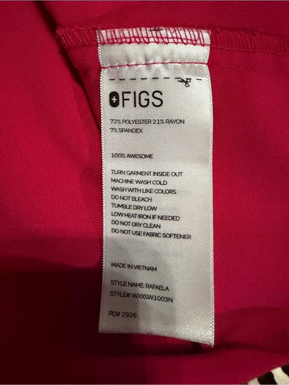 FIGS Rafaela Scrub Top in Ultra Rose - Picture 3 of 3